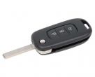 Ключ замка зажигания Renault HITAG AES (выкидной, хром) 3 кнопки Megane 2016, Duster VA 2