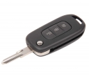 Ключ замка зажигания Renault HITAG AES (выкидной, хром) 3 кнопки VAC 102